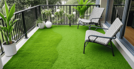 Best Natural green grass carpet for balcony