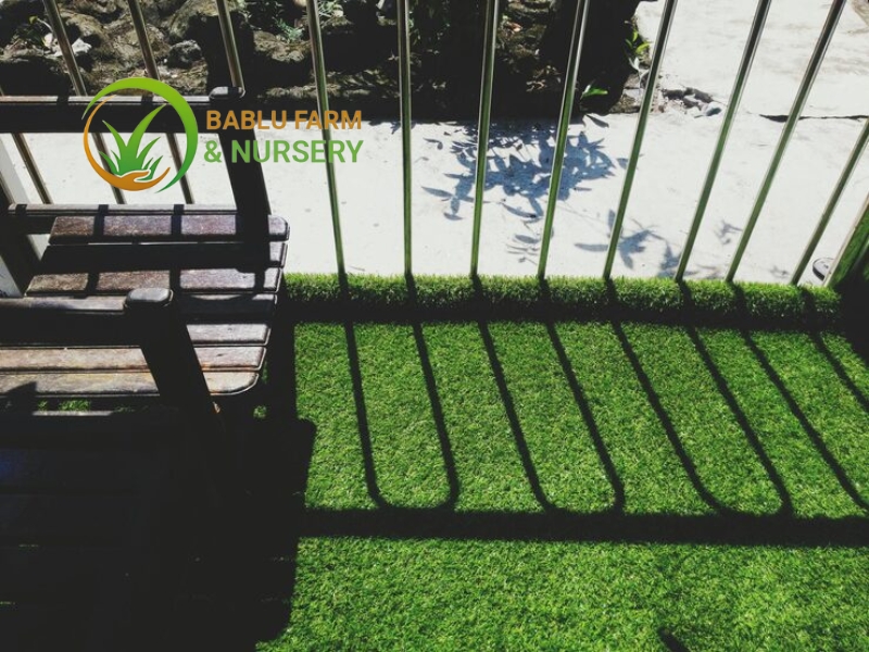 Create a Lush Oasis with Natural Green Grass Carpet for Balcony