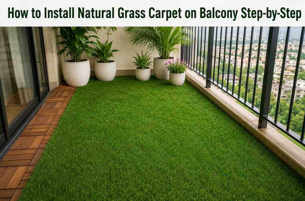 Natural Grass Carpet for Balcony