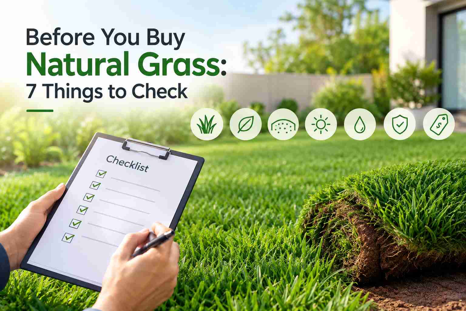 things to check before buying natural grass