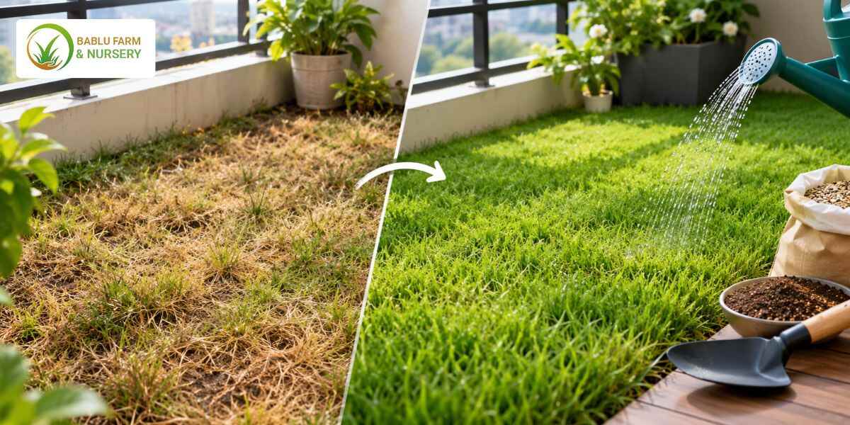 how to revive natural grass